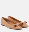 FERRAGAMO VARA BOW PATENT LEATHER BALLET FLATS