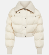 Jacquemus Caraco Layered Ribbed-knit And Quilted Shell Jacket In White