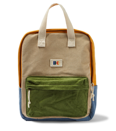 Bobo Choses Kids' Corduroy Colour-block Backpack In Multicolor