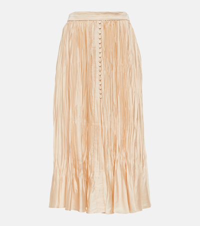 Simkhai Pleated Midi Skirt In Pink