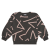 Bobo Choses Lines Printed Cotton Sweatshirt In Grey