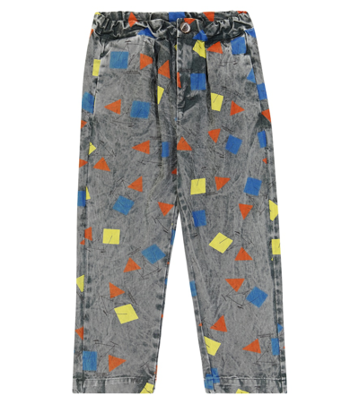 Bobo Choses Kids' Printed Jeans In Grey