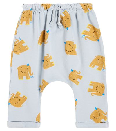 Bobo Choses Baby Printed Cotton-blend Pants In Blue