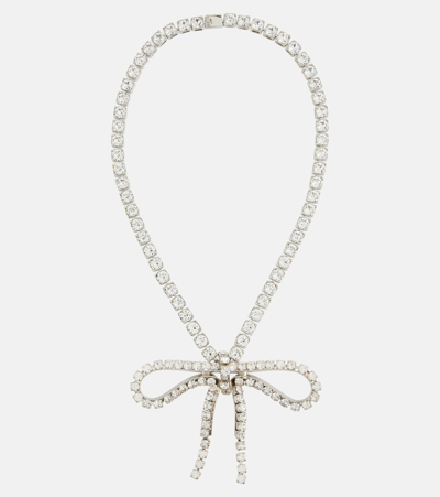 Balenciaga Archive Ribbon Embellished Necklace In Silver