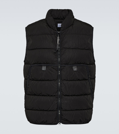 C.p. Company Eco-chrome R Down Vest In Black