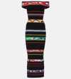 Pucci Off-the-shoulder Striped Jacquard-knit Midi Dress In Multicoloured