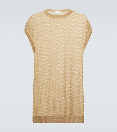 Dries Van Noten Knit Top In Beige