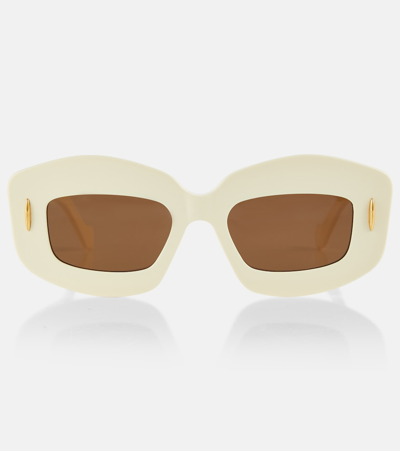 Loewe Screen Rectangular Sunglasses In Beige