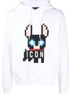 Dsquared2 Signature Icon-motif Cotton Hoodie In White