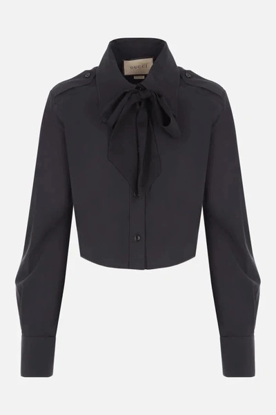 Gucci Cotton Poplin Shirt In 1000