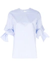 VICTORIA VICTORIA BECKHAM VICTORIA VICTORIA BECKHAM KNOTTED BOW BLOUSE - BLUE,TPVV08712145371