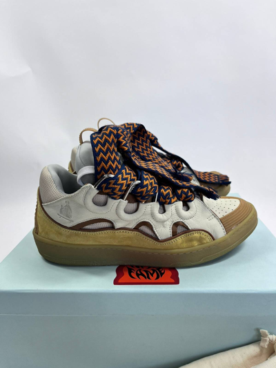 Pre-owned Lanvin Beige Curb Sneakers In Multicolor