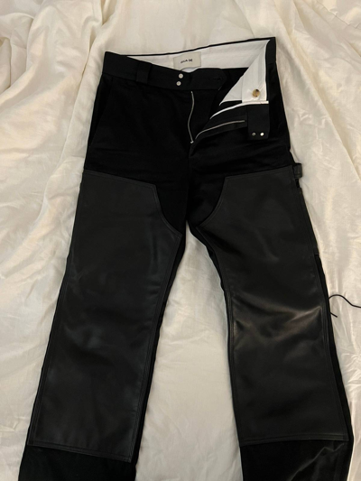 Pre-owned Vuja De Adagio Leather Trousers In Black | ModeSens
