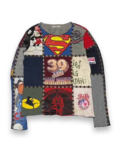 Pre-owned Number N Ine Number (n)ine Aw02 Nowhere Man Patchwork George Shirt In Multicolor