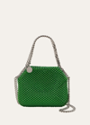 Stella Mccartney Falabella Mini Eco Crystal Shoulder Bag In Green