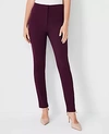 Ann Taylor The Audrey Ankle Pant In Bi-stretch In Plum Rose