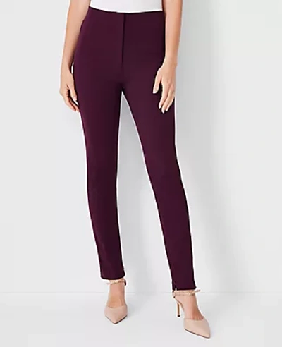 Ann Taylor The Audrey Ankle Pant In Bi-stretch In Plum Rose