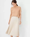 Ann Taylor Crew Neck Sweater In Cafe Au Lait