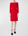 Akris Double-face Wool Short Dress In Ruby Red