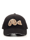 Palm Angels Black Bear Cap In Black