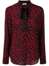 RED VALENTINO RED VALENTINO HEART EMBROIDERED BLOUSE - BLACK,NR3AB18533212139676