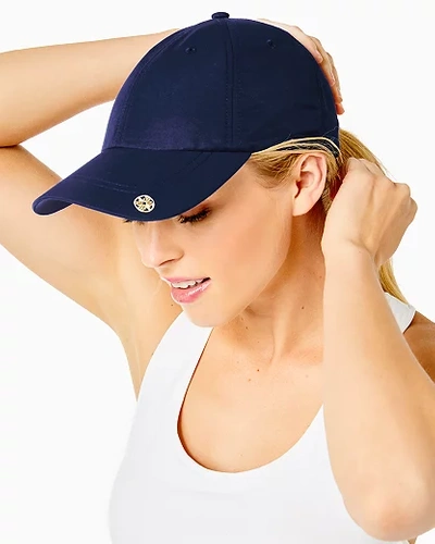 Lilly Pulitzer Solid Run Around Hat In True Navy