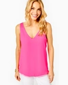 Lilly Pulitzer Florin Reversible Top In Pink Isle