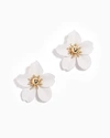 Lilly Pulitzer Oversize Orchid Earrings In Flutter White