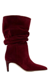 Paris Texas 60mm Slouchy Suede Boots In Burgundy