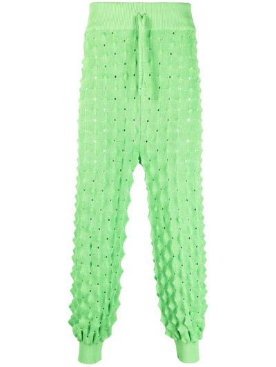 Henrik Vibskov Ribbed-waist Spikle-knit Paint In Green