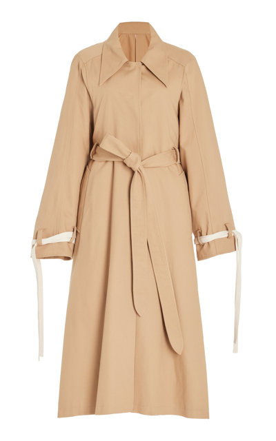 Tae Park Classic Cotton Trench In Brown