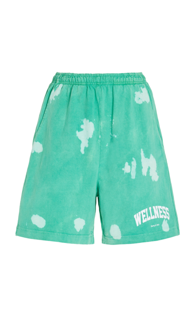 Sporty And Rich Wellness Ivy Tie-dyed Cotton Gym Shorts In Tahiti