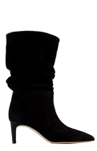 Paris Texas Slouchy Pointed Toe Ankle Boots In Black