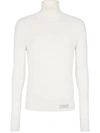 Balmain Pb Turtleneck Sweaters In Natural