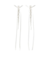 Simone Rocha Bow-ribbon Drip Earrings In White