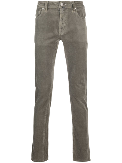 Sartoria Tramarossa Slim-fit Corduroy Trousers In Grey