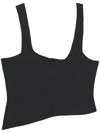 Christopher Esber Encircled Edge Viscose Rib Tank Top In Black