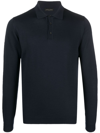 ROBERTO COLLINA BUTTON-FASTENING MERINO POLO SHIRT