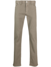 Brioni Low-rise Slim-fit Jeans In Neutrals