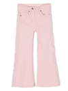 STELLA MCCARTNEY LOGO-APPLIQUÉ DYED FLARED JEANS