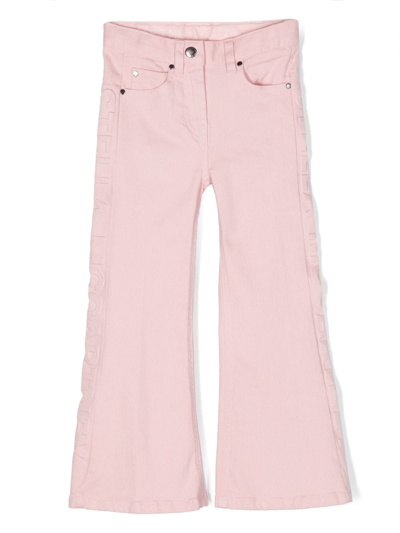 Stella Mccartney Kids' Jeans Stella Logo Lateral In Pink