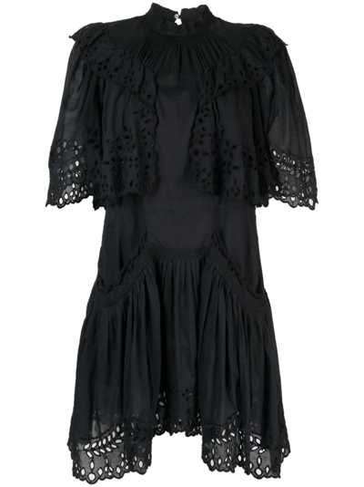 Marant Etoile Kayene Cotton Minidress In Black