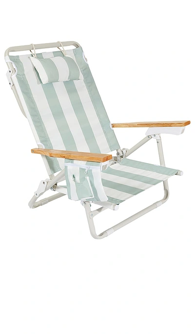 Business & Pleasure Co. Holiday Tommy Chair Sage Capri Stripe In Neutral