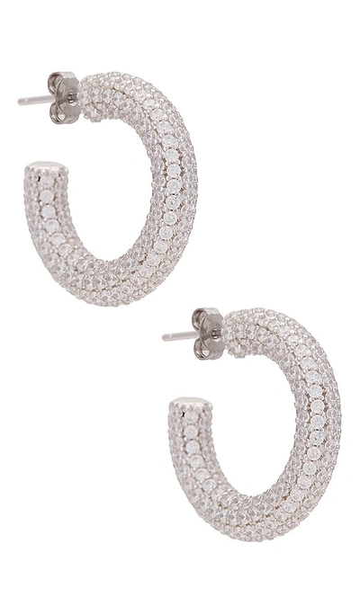 By Adina Eden Jumbo Pave Hoops In Silver