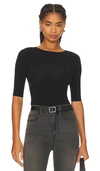 Commando Ballet Boatneck Bodysuit In Black