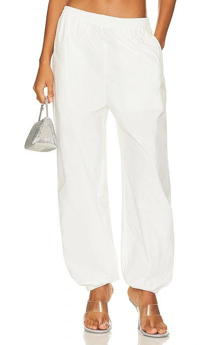 Alexander Wang Cotton Track-pants In Bianco