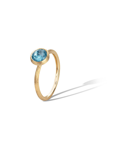 Marco Bicego 18k Yellow Gold Jaipur Color Blue Topaz Stackable Ring
