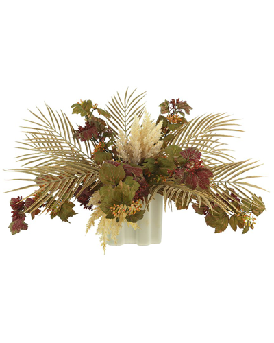 Creative Displays Burgundy Danica Ivy And Areca Palm Arrangement In Red