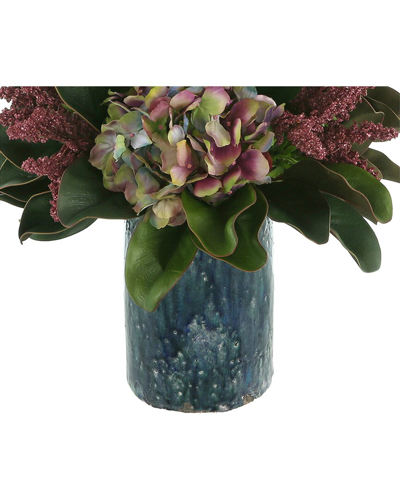 Creative Displays Purple And Blue Hydrangea And Delphinium Floral Arrangement