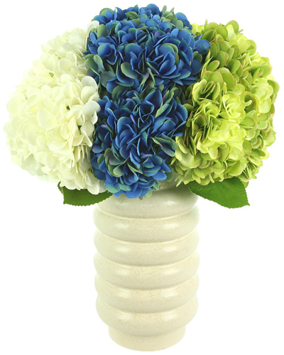 Creative Displays Blue, Green And White Hydrangea Arrangement